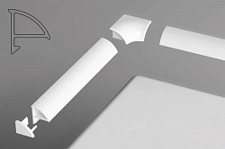 Превью фото Набор Ravak (2 заглушки + 2 угловых соединения) для планки 6 № 1