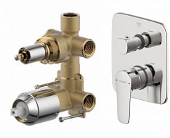 Превью фото Смеситель  для душа Bravat Source F817CP-2-SET № 1