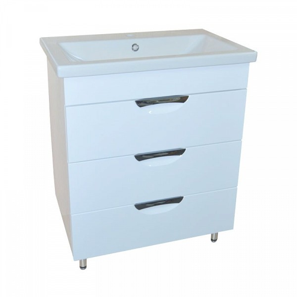 Тумба Loranto Стиль 70/3 Н Соло 700x850x435 с раковиной Como 70