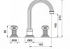 Смеситель на раковину на три отверстия, высокий, с донным клапаном Cezares Aphrodite APHRODITE-BLS2-A-02-O № 2