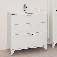 Превью фото Тумба с раковиной Акватон Леон 80Н дуб белый № 1