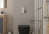Комплект инсталляция Teymi Rapid SL с кнопкой GROHE хром унитаз подвесной безободковый Lina S Black F17797 № 16