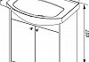 Комплект мебели для ванной Aquanet Грейс 60 2 фасада, дуб сонома 198804 № 8