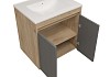 Тумба подвесная с раковиной для ванной 60 см Teymi Netta корпус дуб фасад графит раковина Ritta 60 F15932 № 8