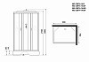 Душевая кабина Niagara Classic 90x70x215 средний поддон, матовое стекло 339744QP № 4