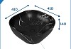 Раковина для ванной накладная Teymi Solli 41 artceramic цвет мрамор черный матовый T50383 № 10