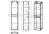 Пенал подвесной 35х150 универсальный Teymi Ritta корпус дуб фасад белый волна F18109 F18109 № 11