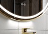 Зеркало настенное с подсветкой в ванную круглое Teymi Lina Supernova Gold D80 LED сенсор антипар T20123 T20123 № 26