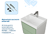 Тумба с раковиной Керама Марацци для ванной 60 см с ящиками Teymi Vinga белая фасад фисташка F18065 № 13