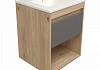 Фасад для тумбы в ванную 50 см Teymi Vitra цвет графит волна T60417 T60417