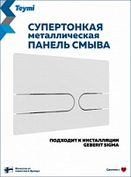 Превью фото Клавиша смыва Teymi Martta двойной смыв белый матовый T70214 № 1