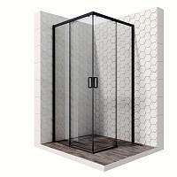 Превью фото Душевое ограждение Ambassador Queen 11011204Black 1000x1000x2000 № 1