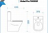 Комплект Teymi 2 в 1: Унитаз напольный Helmi Pro безободковый с гигиеническим душем Lina черный матовый F10129 № 10