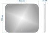 Зеркало настенное с подсветкой в ванную Teymi Solli Oreol 80х70 LED сенсор T20226S T20226S № 8
