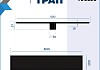 Трап для душа под плитку с сухим затвором вертикальный выпуск Teymi Aina 10х50 черный T90356 № 15