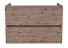 Тумба подвесная с раковиной для ванной 75 см Laina дуб темный раковина Ritta 75 F16040 № 6