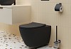 Унитаз подвесной Queen 113T20201R 570x360x400 ЧЁРНЫЙ матовый безободковый с тонкой крышкой № 2