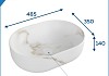 Раковина для ванной накладная Teymi Solli 48 artceramic цвет мрамор белый матовый T50386 № 10