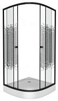 Превью фото Душевой уголок Niagara NG- 007-14BLACK 900х900х1950 низкий поддон мозаика № 1