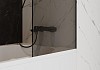 шторка на ванну Teymi Timo S 60х140, тонированное закаленное стекло, профиль черный матовый T00272 № 5