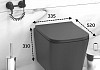 Комплект инсталляция Teymi Rapid SL с кнопкой GROHE золото глянец + унитаз ТОРНАДО Helmi Pro Vortex Black F17879 № 6