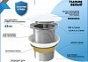 Раковина накладная для ванной Teymi Helmi S 48 в комплекте смеситель черный матовый и донный клапан клик-клак без перелива белый F07757 № 13