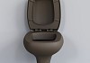 Унитаз подвесной Diamond 123T20601R 530x405x375 матовый коричневый безободковый с толстой крышкой № 5