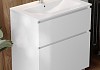 Тумба напольная с раковиной для ванной 75 см Laina белая раковина Ritta 75 F16045 № 5