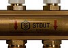 Коллектор Stout SMB 0468 латунь, на 8 контуров без расходомеров № 7