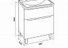Тумба напольная Grossman АДЕЛЬ-70 см с 2-я ящ. белая 107005 107005 № 4