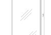 Шторка на ванну Teymi Timo S 70х140, тонированное закаленное стекло, профиль черный матовый, веревка для сушки одежды в комплекте F10113 № 23