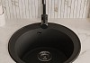 Мойка для кухни D48 круглая черная матовая Teymi Lina Smart T120102 № 5