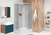 Душевая кабина Niagara Classic 100x80x240 средний поддон, матовое стекло 330844RBKTG № 3