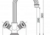 Смеситель на раковину с донным клапаном Cezares Aphrodite APHRODITE-LS2-02-S1 № 2