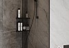 Шторка на ванну Teymi Timo S 70х140, тонированное закаленное стекло, профиль черный матовый, веревка для сушки одежды в комплекте F10113 № 16