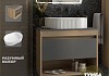 Тумба подвесная с раковиной для ванной 65 см Teymi Ritta корпус дуб фасад графит раковина Martta 50 F15072