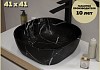 Раковина для ванной накладная Teymi Solli 41 artceramic цвет мрамор черный матовый T50383