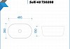 Тумба подвесная с раковиной для ванной 55 см Teymi Ritta корпус дуб фасад графит раковина Solli 48 смеситель черный матовый F03803 № 11