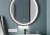 Зеркало настенное с подсветкой в ванную круглое Teymi Lina Supernova Black D80 LED сенсор антипар T20124 T20124 № 20