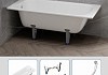 Ванна стальная Teymi Lina 150х70 + ножки для стальной ванны универсальные + слив-перелив F07452