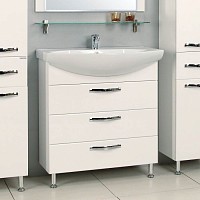 Превью фото Тумба с раковиной Акватон Ария Н 80 белая продается только с раковиной № 1