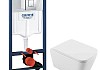 Комплект 3 в 1 инсталляция Grohe Rapid SL + Унитаз подвесной Teymi Helmi PP + кнопка хром F18122 № 23