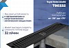 Трап для душа с сухим затвором вертикальный выпуск Teymi Helmi 10х60 c решеткой черный T90332 № 3