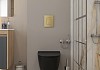 Комплект инсталляция Teymi Rapid SL с кнопкой GROHE золото матовое + унитаз ТОРНАДО Lina Pro Vortex Black F17832 № 17