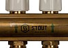 Коллектор Stout SMB 0468 латунь, на 8 контуров без расходомеров № 8