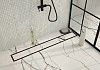Трап для душа под плитку с сухим затвором вертикальный выпуск Teymi Aina 10х80 черный T90360 № 7