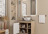Тумба подвесная с раковиной для ванной 70 см Teymi Nura корпус дуб фасад графит раковина Diamond 48 F15138 № 4