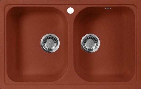 Мойка кухонная AquaGranitEx M-15 красный марс