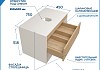 Тумба подвесная для ванной 75 см Teymi Ritta корпус белый фасад дуб T60539 T60539 № 2