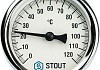 SIM-0003-635015 STOUT Термометр биметаллический с погружной гильзой. Корпус Dn 63 мм, гильза 50 мм, резьба с самоуплотнением 1/2" № 2
